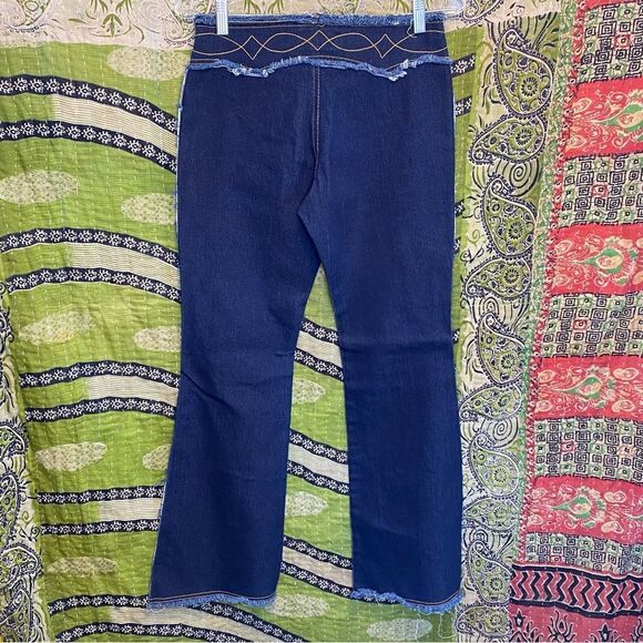 NWOT Deadstock Y2K Lazer Jeans Dark Wash Denim Flare Jeans Size 5 - Picture 8 of 16